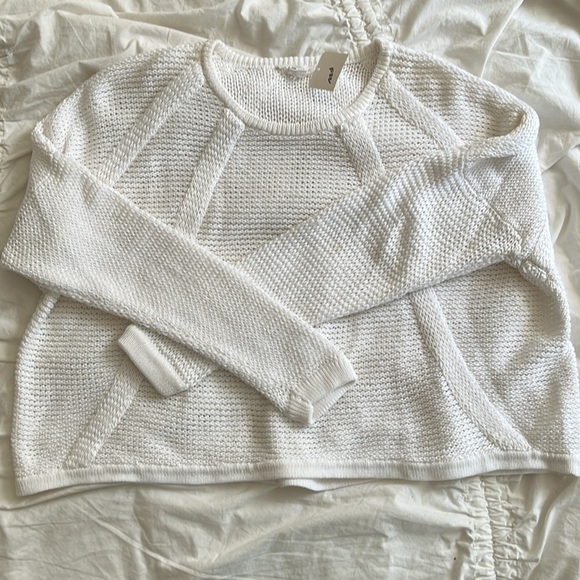 Helmut Lang White Plov Open Knit Fine Cord Pullover Sweater Size S - Picture 5 of 5